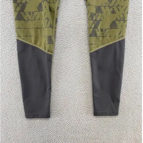 The NORTH FACE Olive Army Green FLASH DRY Full Length Leggings Sz L - Picture 3 of 7